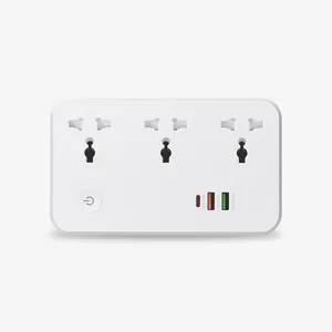 Smart Wifi Extension Socket with Child Lock Feature 3 AC Outlets 2 USB a Ports Power Saving OEM Supported