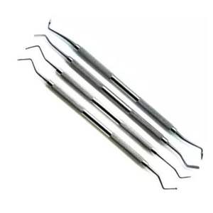 PERIODONTAL LUCAS CURETTES DENTAL SURGICAL HIGH QUALITY INSTRUMENTS GERMAN STAINLESS STEEL SET of 4 PCS - Product Image 1