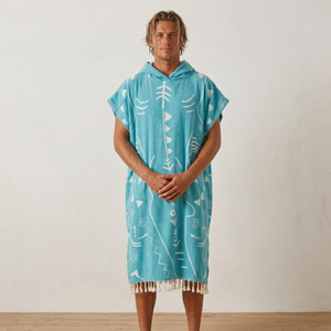 Serviette Poncho de Plage pour Adulte en Gros - Imprimé Requin à Capuche 100% Coton Turc, Peignoir de Surf et de Bain Fournisseur OEM - Product Image 5