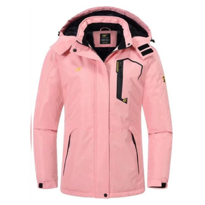 Veste de ski à capuche Softshell imperméable pour femmes pourrait veste imperméable de neige en laine personnalisable - Product Image 3