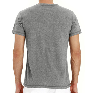 Camiseta de Hombre con Bloques de Color, Manga Corta, Cuello en V, Sin Tejido, Casual, Corte Regular, Ribete en Contraste, Diseño Sólido, Transpirable, de Secado Rápido - Product Image 5