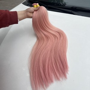 Pinky Slave De Luxe Naturel Droite Extensions de Cheveux Humains 100g Remy Cheveux Qualité Européenne Standard De Qualité Couleur Blanchie - Product Image 3