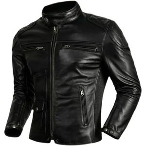 Veste en cuir grande taille de haute qualité pour hommes, vêtements d'extérieur coupe-vent, fermeture à glissière, vêtements de course automobile respirants - Product Image 6