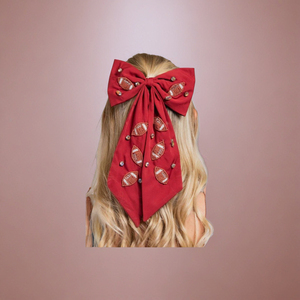 Nuevo Lazo para el Cabello Grande Personalizado con Cuentas, Diseño de Balón de Fútbol, Costura Duradera, Uso Prolongado, Tela Suave - Product Image 3