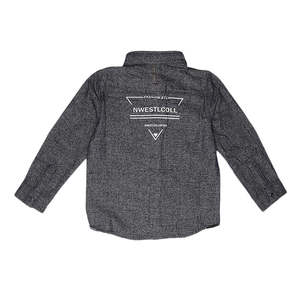 Camisa de Mezclilla de Manga Larga para Niños - Gris Oscuro - Product Image 2
