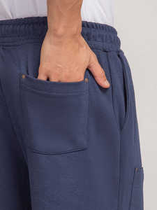 Pantalones Cortos Azul Marino 100% Algodón para Hombre, Multibolsillos, con Tela Personalizable, Estilo Urbano, para Entrenamiento, Hechos en Pakistán - Product Image 4