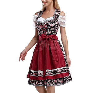 Elegante Vestido Tradicional Alemán de Oktoberfest para Mujer, Blusa Dirndl de Algodón y Poliéster, Lavable, Ecológico, Diseño Bávaro Personalizado - Product Image 4