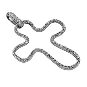 925 Silver Diamond <b>Cross</b> Pendant for Women Daily Wear Gift Elegant Jewelry <b>Charms</b> - Product Image 3