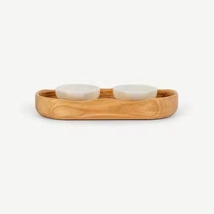 Plateau en bois et métal Design moderne pour plateau de service de table Manteau naturel et en poudre fini pour une utilisation de service - Product Image 5