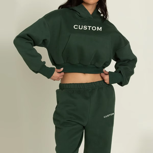 Jersey de mujer, ropa de salón, Top corto personalizado para mujer, chándal, Sudadera con capucha serigrafiada - Product Image 4