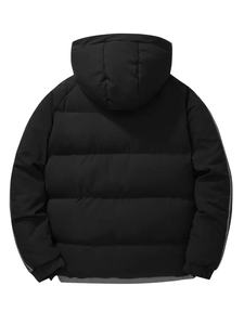 Nouvel arrivage de veste en duvet bouffante pour hommes de taille plus veste d'hiver en cuir chaude et imperméable à bulles avec décoration en fourrure vente en gros - Product Image 4