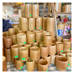 Factory Direct <b>Bamboo</b> Fiber <b>Cups</b>. Assorted Colors with Lids. A Safe & Unbreakable Drinkware Solution for Children's Parties. - Product Image 5