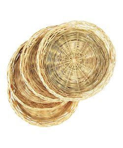<b>Large</b> Round Rattan Handmade <b>Serving</b> <b>Bowl</b> Premium Eco-Friendly Natural Finish for Home and Kitchen Party Accessory - Product Image 1