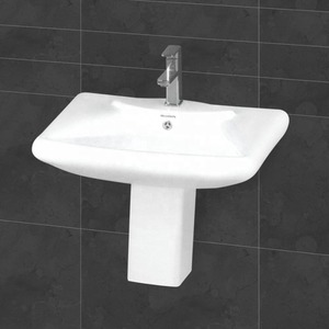 Articles sanitaires en céramique Toilette monobloc moderne et antique avec lavabo suspendu au mur Lavabos à demi-pied sur table Lavabos - Product Image 4