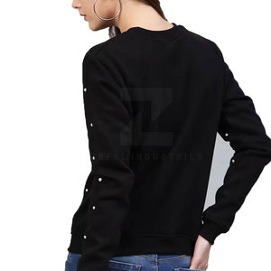 Sweat-shirt décontracté pour femme en coton 100% respirant avec logo frontal, prix raisonnable, fabrication sur mesure, haute qualité, dernier style - Product Image 2