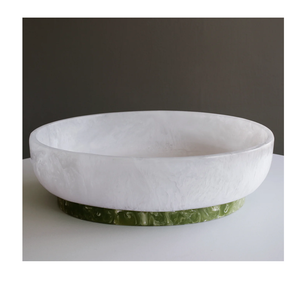 Bol en résine de haute qualité Vaisselle de qualité supérieure 2 pièces Artisanat Bol en résine blanche Bol à salade Bol - Product Image 3