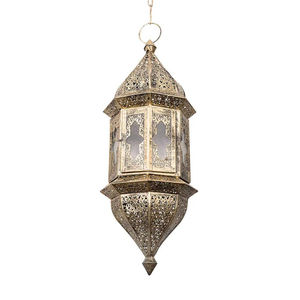 Lámpara Colgante de Hierro Dorado Hecha a Mano, Estilo Marroquí Moderno, Lámpara Colgante Decorativa de Metal Vintage para Decoración del Hogar - Product Image 2