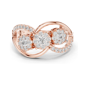 Bague en diamant de laboratoire de 0,57 carat pour femmes, clarté VVS-VS EF, or 18 carats, 14 carats, 10 carats et argent 925, or rose, or jaune, or blanc - Product Image 1