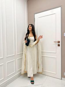 ชุดอินเดีย Heavy NET Anarkali Salwar Kameez ความยาวชั้นยาว Anarkali งานแต่งงาน Salwar ชุด 2023 - Product Image 4