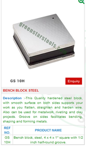 GS10H Steel <b>Bench</b> Block for Jewelry & Wristwatch Making Essential <b>Tools</b> & Parts - Product Image 2