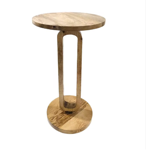 Handmade Modern Styled <b>Retro</b> Wooden End Table Carved Accent for Living Room Portable and Decorative Home <b>Furniture</b> - Product Image 1