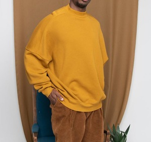 Sudadera Extra Grande con Cuello Alto Personalizada para Hombre |   Sudadera Lisa de Estilo Urbano |   Fábrica de Mezcla de Algodón de Marca Privada OEM - Product Image 2