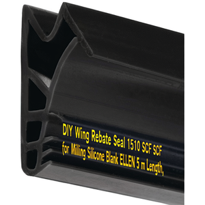 Sello de rebaja de ala DIY 1510 SCF para fresado de silicona en blanco, negro, ELLEN, 5 m de longitud - Product Image 3
