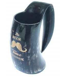 Taza Decorativa de Diseño de Lujo Hecha con Cuerno Natural, Taza Rústica Hecha a Mano para el Hogar, Bar y Exhibición en Mesa, Disponible para Venta al por Mayor - Product Image 6