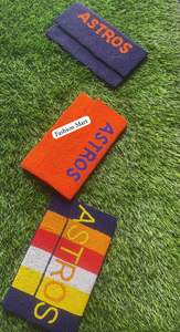 Meilleure vente Gameday Astros pochette de soirée perlée à la main avec chaîne à bandoulière sac à main élégant décoré de perles - Product Image 4