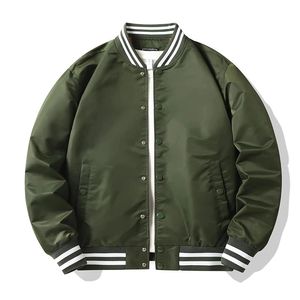 2025 mejor diseño Varsity Baseball Bomber Jacket para hombres mangas de cuero genuino cuerpo de lana lienzo equipo usa chaqueta Top hombre - Product Image 2