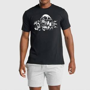 เสื้อยืดพิมพ์ลายโอเวอร์ไซส์คุณภาพสูง 100% ผ้าฝ้าย สำหรับผู้ชาย รับสกรีนโลโก้ เสื้อออกกำลังกาย ฟิตเนส แห้งเร็ว - Product Image 1