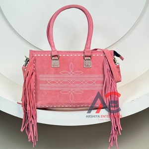 กระเป๋าสะพายข้างหนังนิ่มสีชมพูสำหรับผู้หญิง, ใหม่2025ตะเข็บบูทหนังกลับกระเป๋าถือแบบสะพายข้างแบบถือหนังแท้แบบตะวันตก - Product Image 1