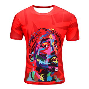 Wholesale Custom Print <b>Plain</b> Blank Sublimation 100% Polyester <b>White</b> Sport Gym Run Quick Dry Unisex Oversized Short T-<b>shirts</b> - Product Image 3