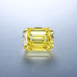 Diamantes amarillos de corte esmeralda cultivados en laboratorio de 4,0 CT, sueltos certificados por IGI con certificado - Product Image 1