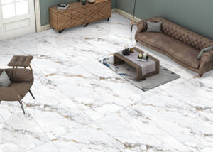 Carrelages de sol en porcelaine pour projets d'intérieur de villas modernes-Antidérapant haute durabilité 600x1200mm Blanc - Product Image 3