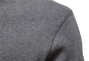 เสื้อสเวตเตอร์คอตตอนสีทึบสำหรับผู้ชายแห้งเร็วพิมพ์ลายสำหรับกีฬากลางแจ้ง100% - Product Image 3