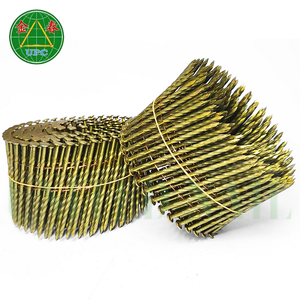 Bobina de alambre de 15 grados, anillo de tornillo estilo cabeza a cuadros, vástago liso para paleta de madera, uso de pistola de clavos neumática - Product Image 6