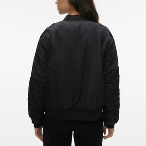 Chaqueta de bombardero ligera con cremallera de Color amarillo a la moda para mujer, chaqueta de bombardero de tela transpirable cálida para mujer, servicio OEM - Product Image 2