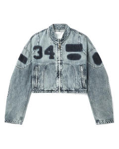 Sweats à capuche en denim délavé à l'acide personnalisés Sweats à capuche délavés épaule tombante Sweats à capuche brodés lourds unisexe - Product Image 3