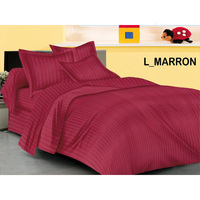 Vente Flash - Ensemble de draps de lit pour hôtel et mariage, rayés, en coton poly 50/50, durables, blancs, de qualité supérieure, fabriqués en Inde par Monis Tex