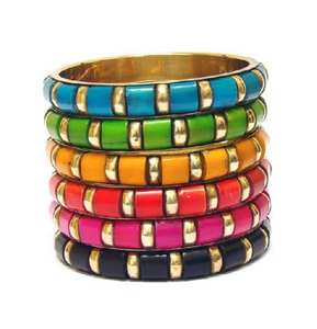 Juego de Brazaletes Redondos Hechos a Mano en Latón Chapado en Oro Tradicional para Mujer, Accesorios de Joyería - Product Image 4