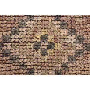 Alfombra Vintage Estilo Runner, Alfombra Turca de 2.7x10.3 pies, Alfombra de Lana a Cuadros Marrón - Product Image 4