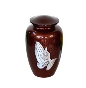 Hands Praying Metal Urn for Ashes Lidded Cremation Urns for Human Ashes Funeral Memorial <b>Gifts</b> in Loving <b>Memory</b> - Product Image 1