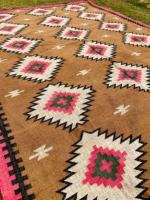 Handmade 100% Natural Wool Jute Flat Pile Extra Thick Rugs Floor Carpet Tiles Soft Indian Abstract Supplier Latest Design