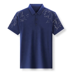 Polo para hombre 2024, nueva moda, manga corta, verano, fresco, sólido, holgado, estampado de algodón, de talla grande, ropa de punto para hombre - Product Image 1