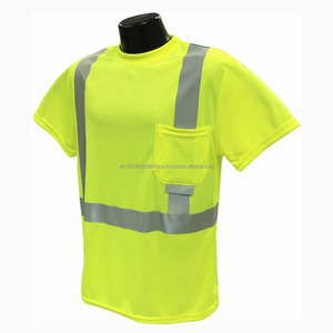 Vestes 100% polyester, vêtements de travail, classe 2, polo de sécurité, réfléchissant, construction, vêtements de travail haute visibilité, t-shirts pour femmes et hommes - Product Image 1