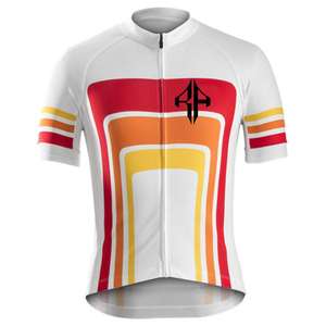 เสื้อเจอร์ซีย์ขี่จักรยานแบบซับลิเมชันของผู้ชายเสื้อ100% แบบรูดซิปวัสดุโพลีเอสเตอร์คุณภาพสูงโลโก้ตามสั่งสำหรับผู้ชาย - Product Image 2