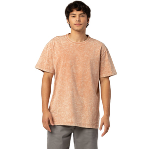 เสื้อยืดโอเวอร์ไซส์ผู้ชาย ล้างสีแบบแอซิด สีตามสั่ง แขนสั้น ผ้าฝ้าย 100% ราคาถูกจากโรงงาน ราคาถูกสำหรับเสื้อยืดเปล่า - Product Image 1