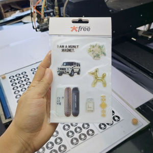 3D Epoxy Resin Sticker Phone <b>case</b> A6 Size Made on Demand Transparent PET <b>Vinyl</b> Waterproof Label Pantone Color Printing - Product Image 5