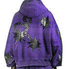 Fashion Streetwear <b>Cut</b> Edge Distressed Wholesale Hoodies Custom Design <b>Machine</b> Washable Hoodie Kangaroo Pockets Pullover - Product Image 6